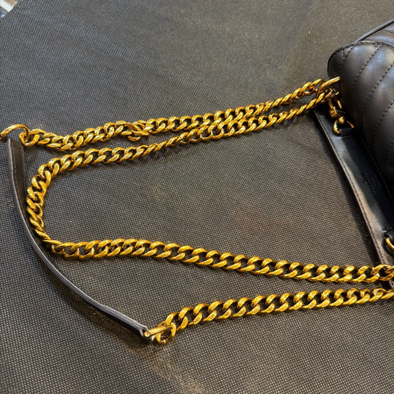 LV New Wave Chain Bag黑牛皮彩色把手斜背包-35