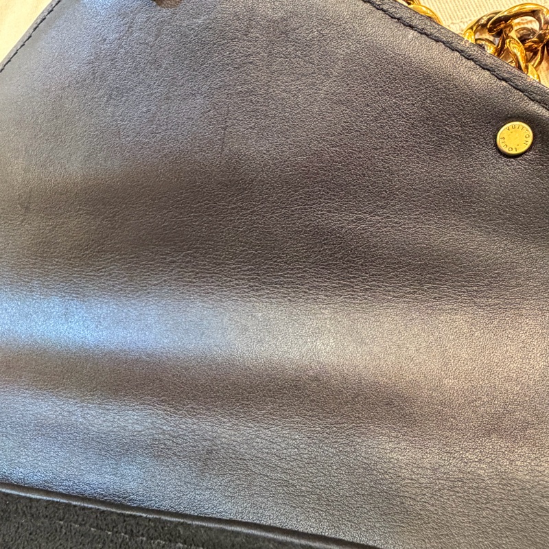 LV New Wave Chain Bag黑牛皮彩色把手斜背包-57