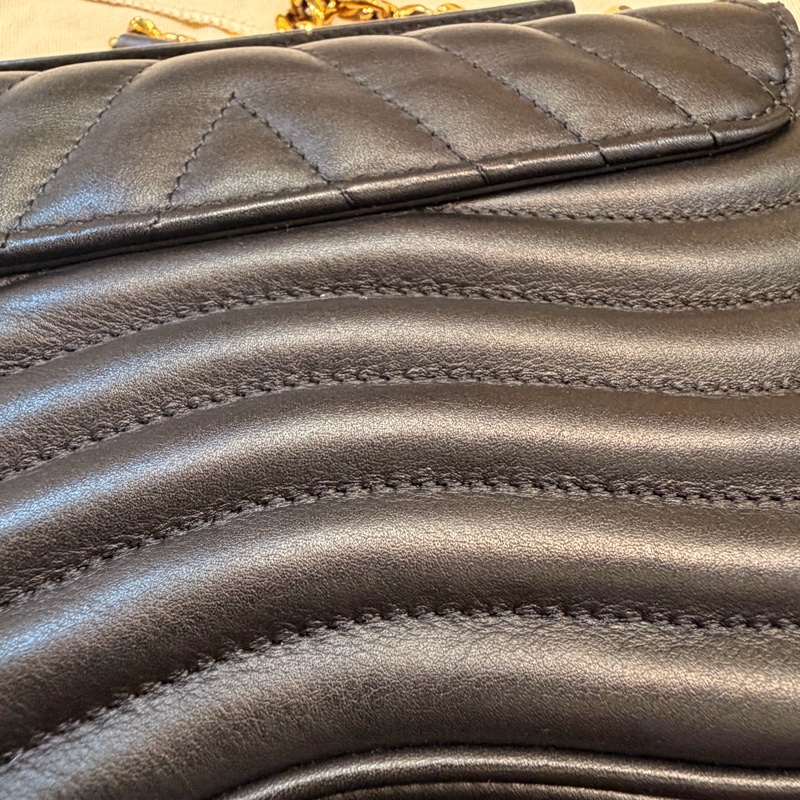 LV New Wave Chain Bag黑牛皮彩色把手斜背包-62