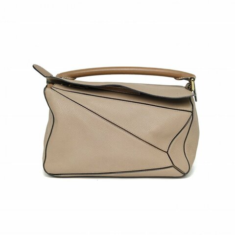 LOEWE Puzzle29幾何包中號沙色牛皮肩背包