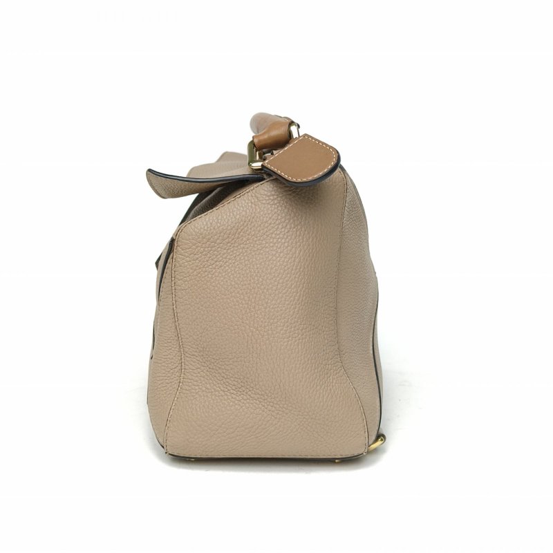 LOEWE Puzzle29幾何包中號沙色牛皮肩背包-1