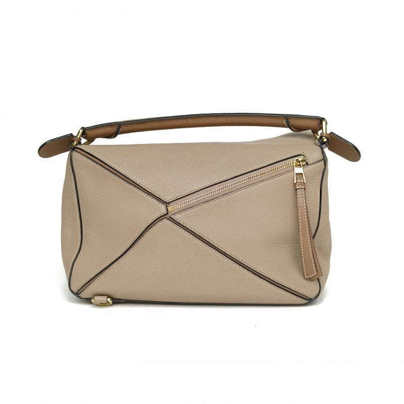 LOEWE Puzzle29幾何包中號沙色牛皮肩背包-2