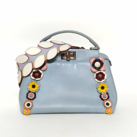 FENDI PEEKABOOMini23彩色羊皮銀扣肩背包