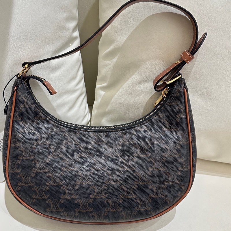 賽琳/Celine經典老花 凱旋門腋下豌豆包 20年 23*14*7cm-1