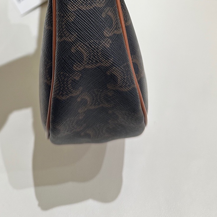賽琳/Celine經典老花 凱旋門腋下豌豆包 20年 23*14*7cm-2
