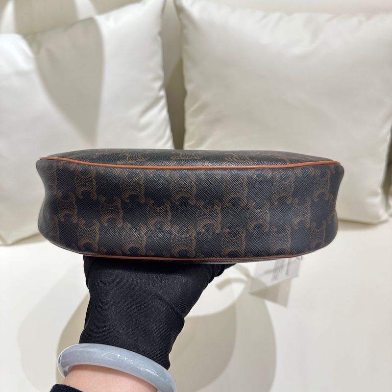 賽琳/Celine經典老花 凱旋門腋下豌豆包 20年 23*14*7cm-4