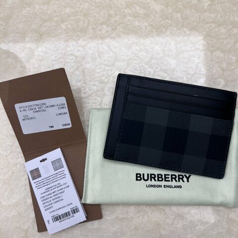 BURBERRY 格紋卡片夾 (全新未使用)