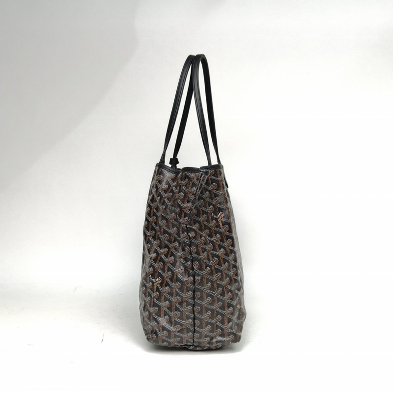 GOYARD SaintLouis購物袋子母包34中號黑色PVC銀扣-1