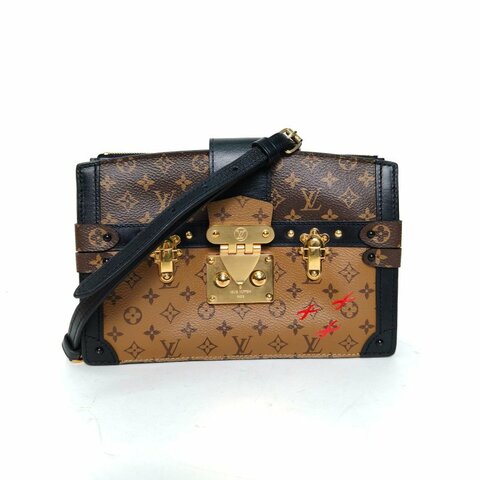 LOUIS VUITTON TrunkClutch軟盒子包PVC晶片拼色肩背包