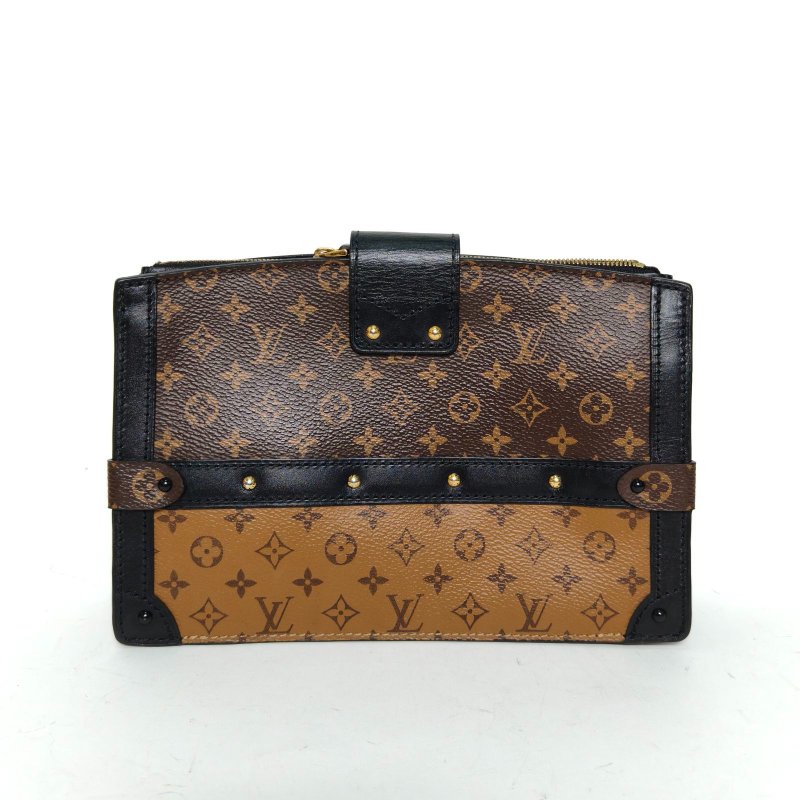 LOUIS VUITTON TrunkClutch軟盒子包PVC晶片拼色肩背包-2