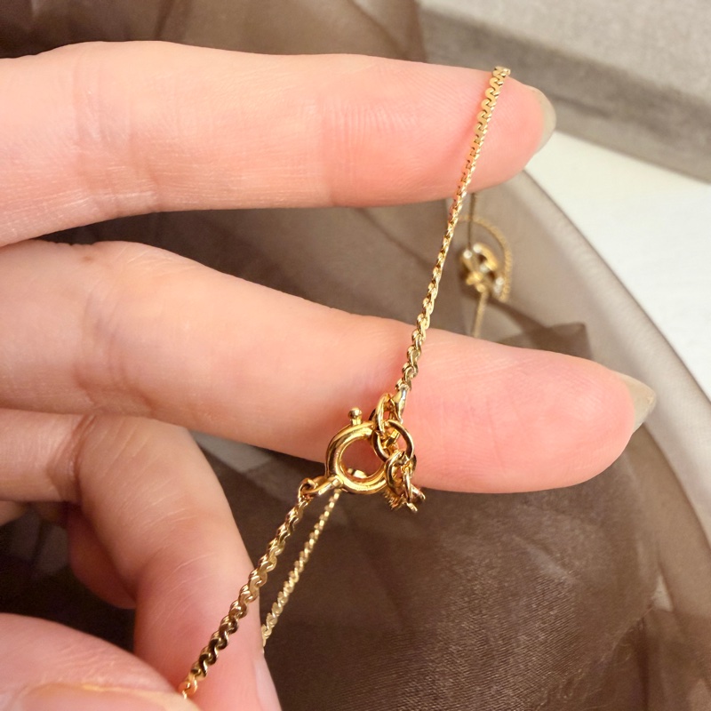 Christian Dior 迪奧CD logo 水鑽鍍金項鏈 頸鏈 禮物-19