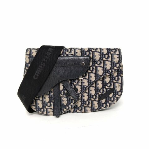 DIOR SADDLE馬鞍信使胸包老花帆布銀扣2019肩背包