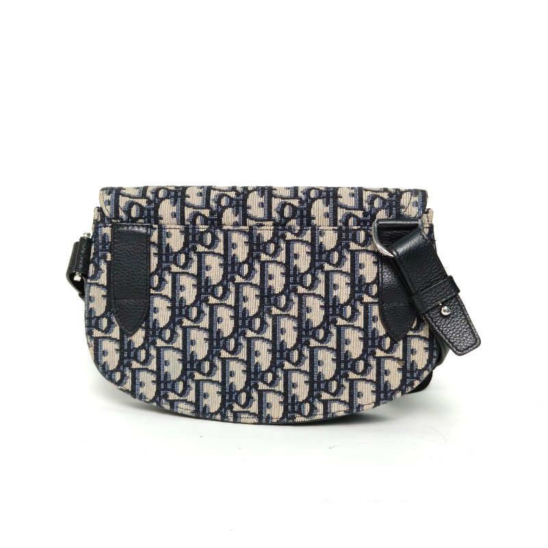 DIOR SADDLE馬鞍信使胸包老花帆布銀扣2019肩背包-2