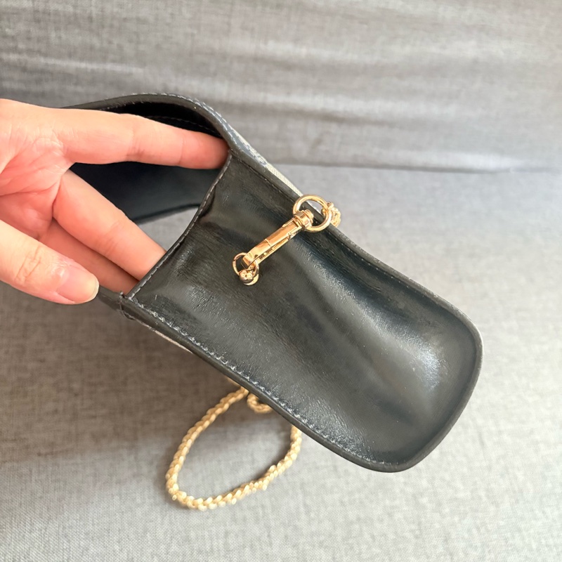 GUCCI 經典藍花手拿包 斜挎包-21