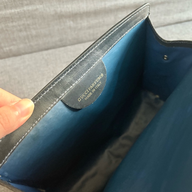 GUCCI 經典藍花手拿包 斜挎包-22