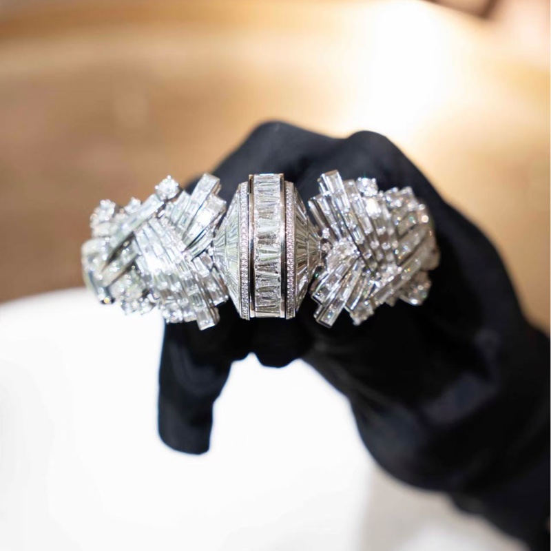 【二手】HW海瑞溫斯頓 Harry Winston滿鑽高級珠寶腕表-1