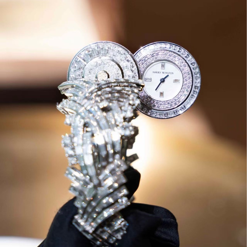 【二手】HW海瑞溫斯頓 Harry Winston滿鑽高級珠寶腕表-2
