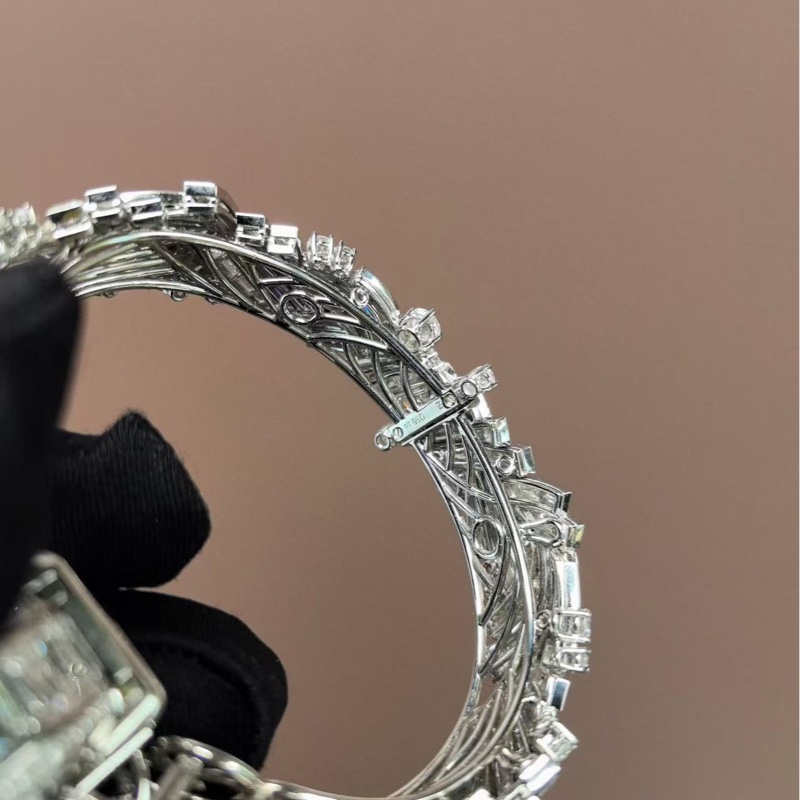 【二手】HW海瑞溫斯頓 Harry Winston滿鑽高級珠寶腕表-4