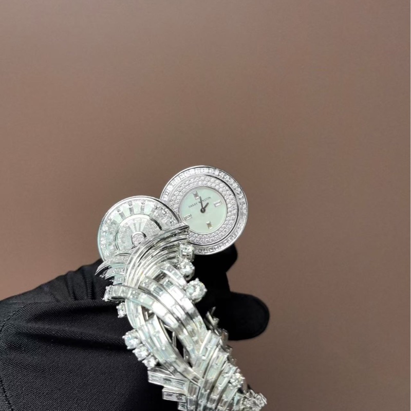 【二手】HW海瑞溫斯頓 Harry Winston滿鑽高級珠寶腕表-10