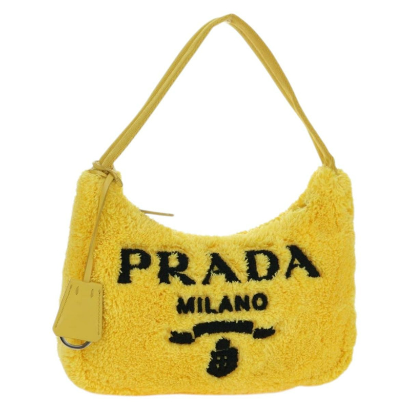 【日本直送】PRADA 手提包 Pile 黃色銀色 Auth YKZ1313M-0