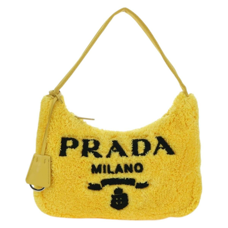 【日本直送】PRADA 手提包 Pile 黃色銀色 Auth YKZ1313M-12