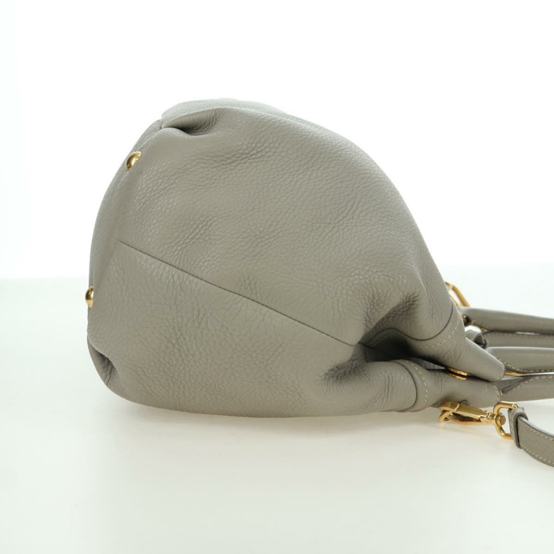 【日本直送】PRADA 手提包 皮革 兩用 米色 金色 正品 yk20246A-3