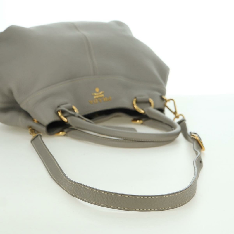 【日本直送】PRADA 手提包 皮革 兩用 米色 金色 正品 yk20246A-7