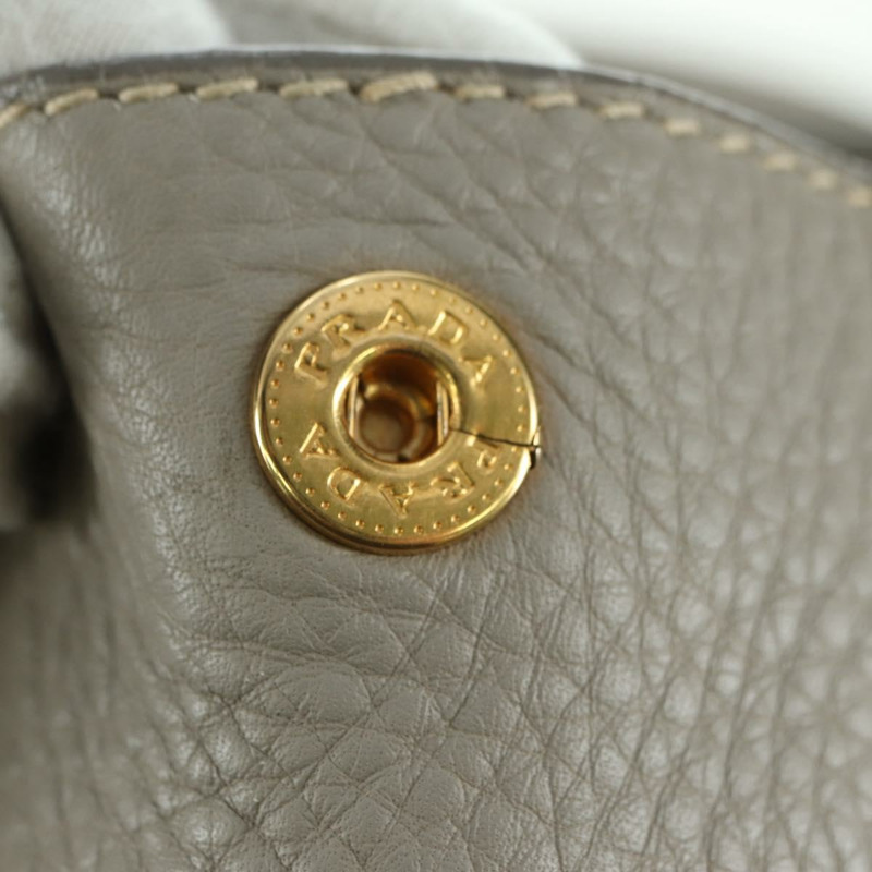 【日本直送】PRADA 手提包 皮革 兩用 米色 金色 正品 yk20246A-9