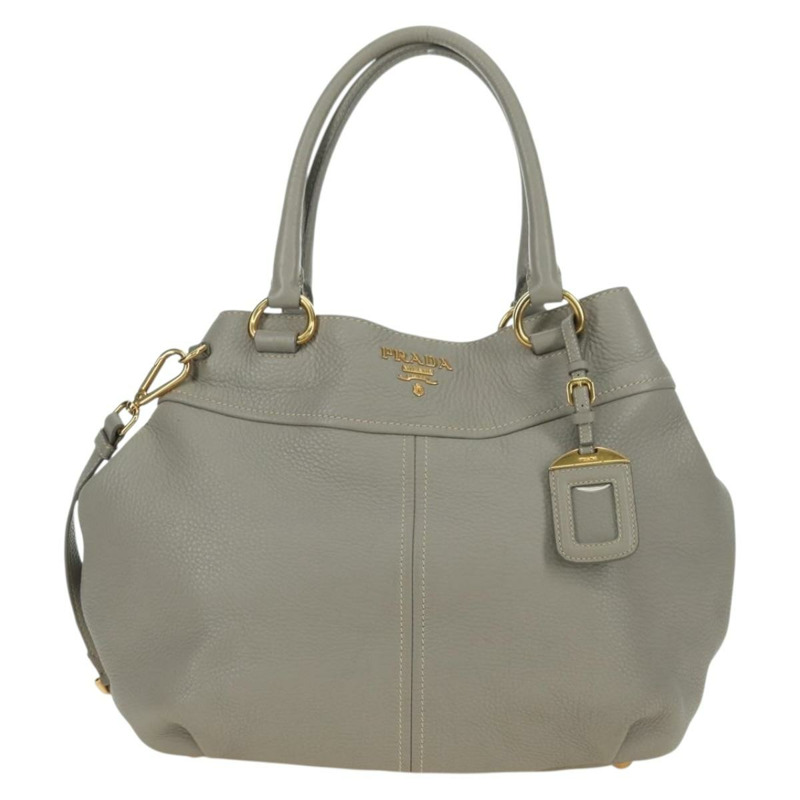 【日本直送】PRADA 手提包 皮革 兩用 米色 金色 正品 yk20246A-12