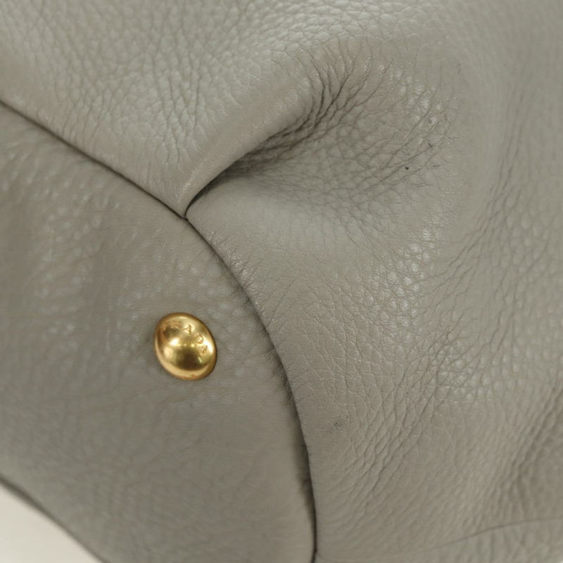 【日本直送】PRADA 手提包 皮革 兩用 米色 金色 正品 yk20246A-17