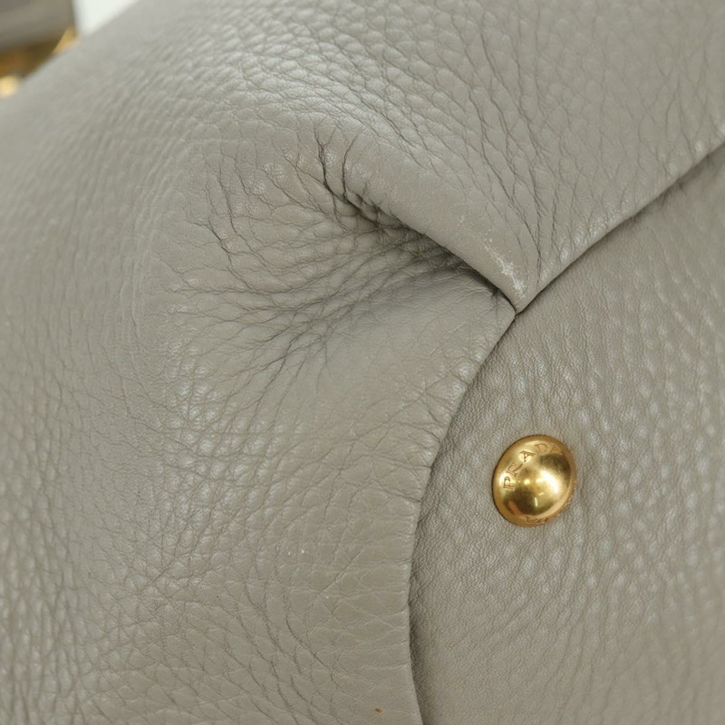 【日本直送】PRADA 手提包 皮革 兩用 米色 金色 正品 yk20246A-18