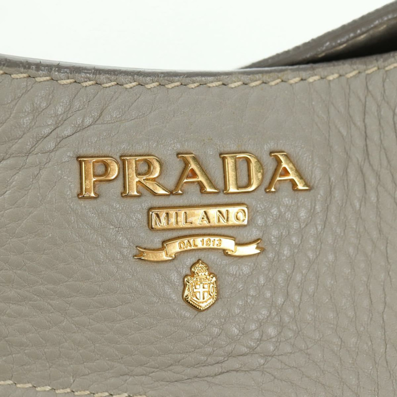 【日本直送】PRADA 手提包 皮革 兩用 米色 金色 正品 yk20246A-21