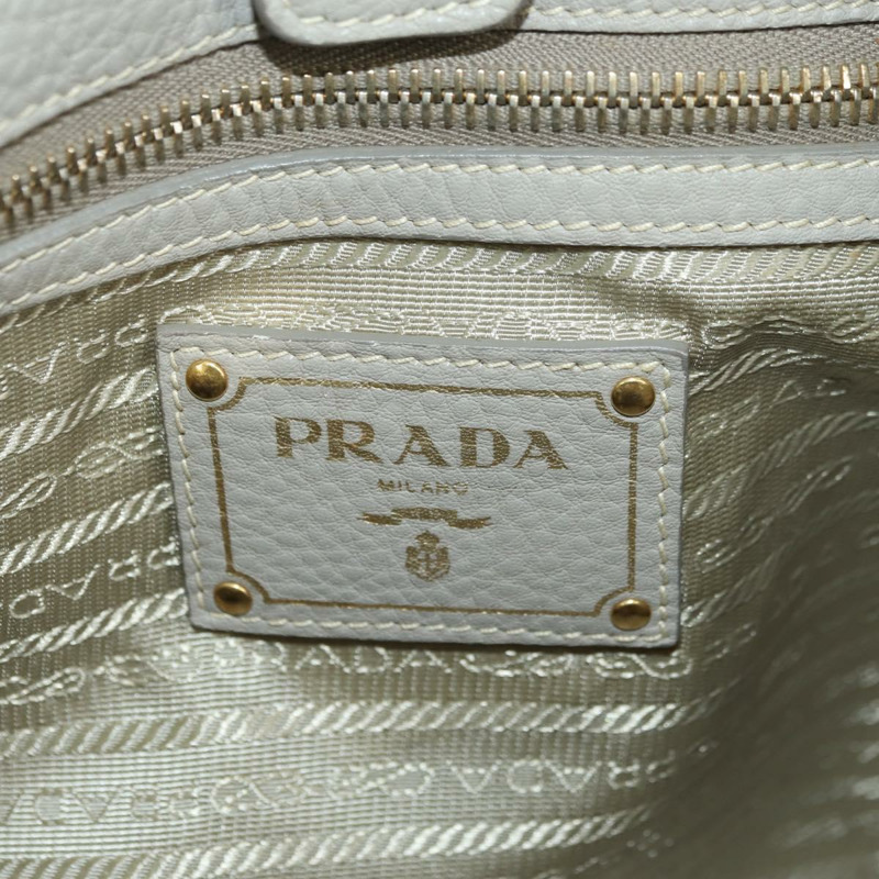 【日本直送】PRADA 手提包 皮革 兩用 米色 金色 正品 yk20246A-23