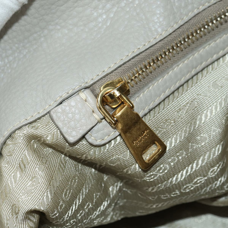 【日本直送】PRADA 手提包 皮革 兩用 米色 金色 正品 yk20246A-26