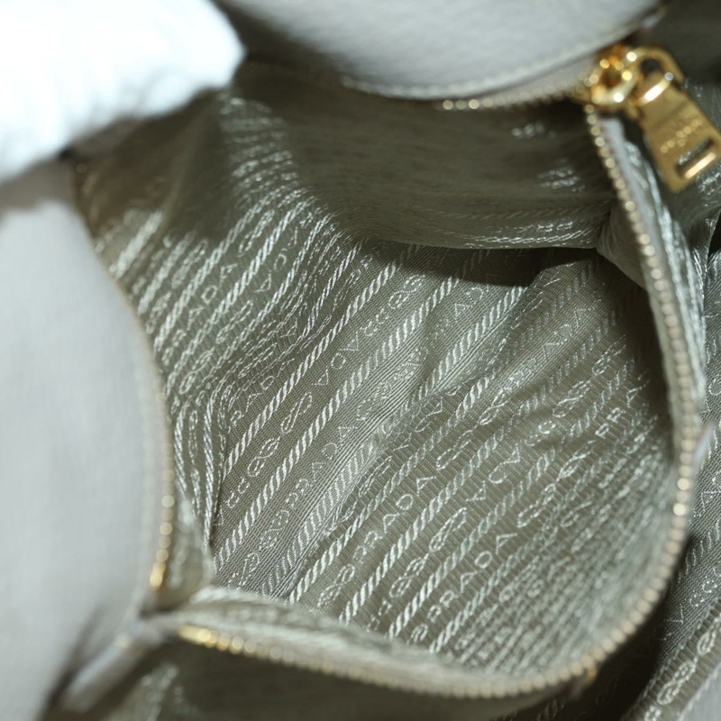 【日本直送】PRADA 手提包 皮革 兩用 米色 金色 正品 yk20246A-27