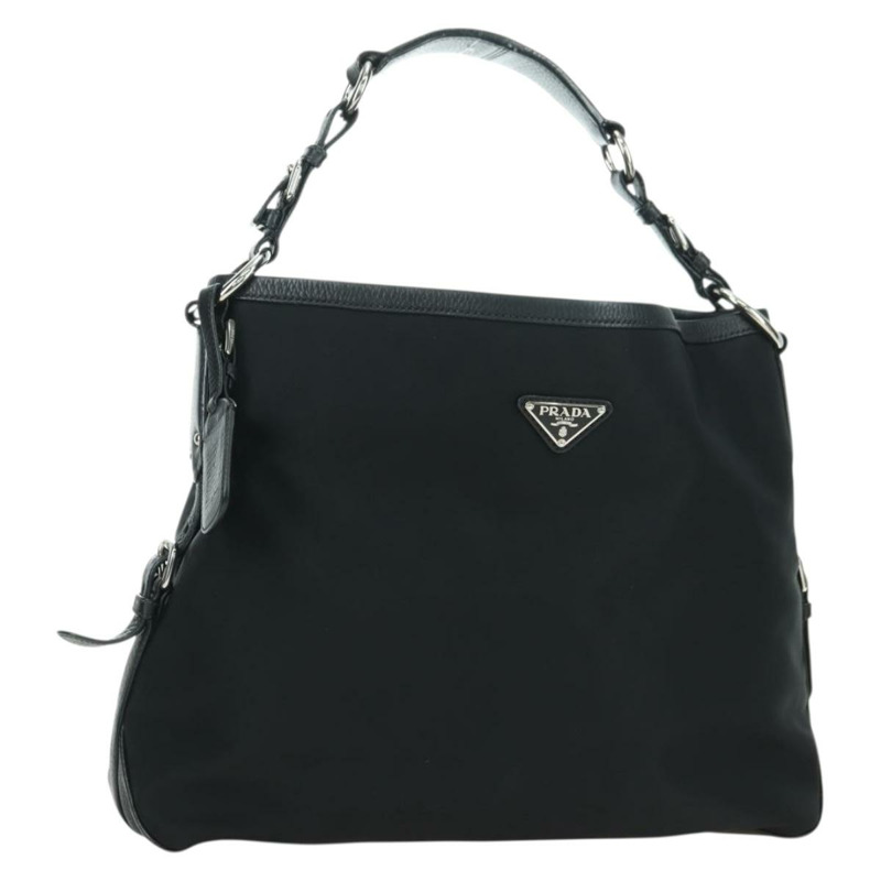 【日本直送】PRADA 單肩包 尼龍 黑色 銀色 BR3438 正品 yk20268SAV-0