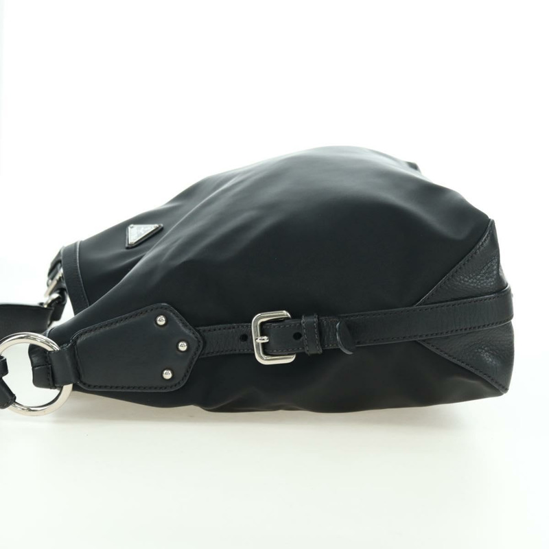 【日本直送】PRADA 單肩包 尼龍 黑色 銀色 BR3438 正品 yk20268SAV-2