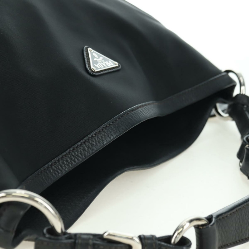 【日本直送】PRADA 單肩包 尼龍 黑色 銀色 BR3438 正品 yk20268SAV-5