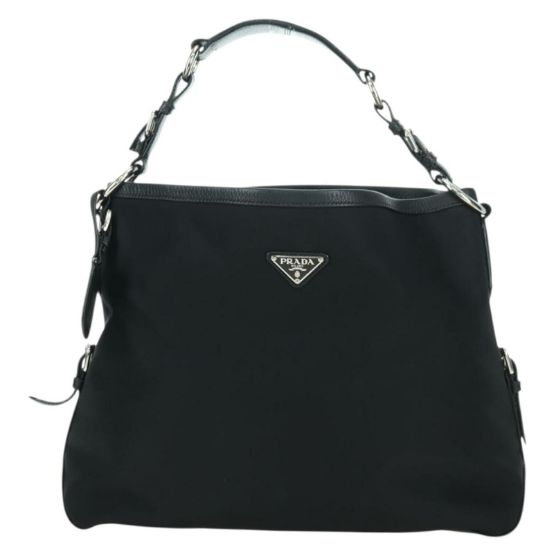 【日本直送】PRADA 單肩包 尼龍 黑色 銀色 BR3438 正品 yk20268SAV-12