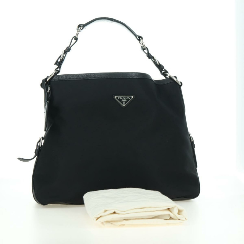 【日本直送】PRADA 單肩包 尼龍 黑色 銀色 BR3438 正品 yk20268SAV-24