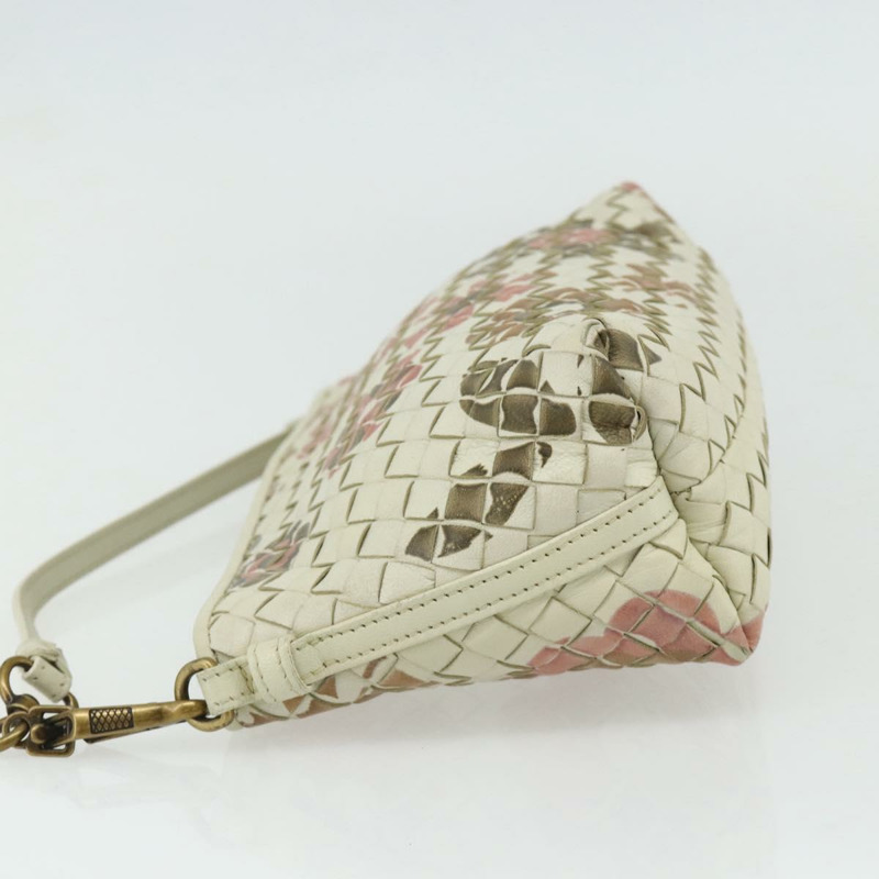 【日本直送】BOTTEGA VENETA INTRECCIATO 皮革配件包 象牙色 金色 正品 176059A-2