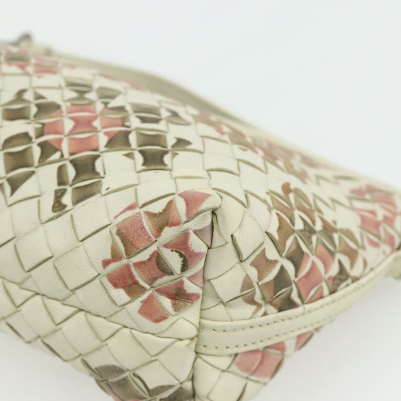 【日本直送】BOTTEGA VENETA INTRECCIATO 皮革配件包 象牙色 金色 正品 176059A-8