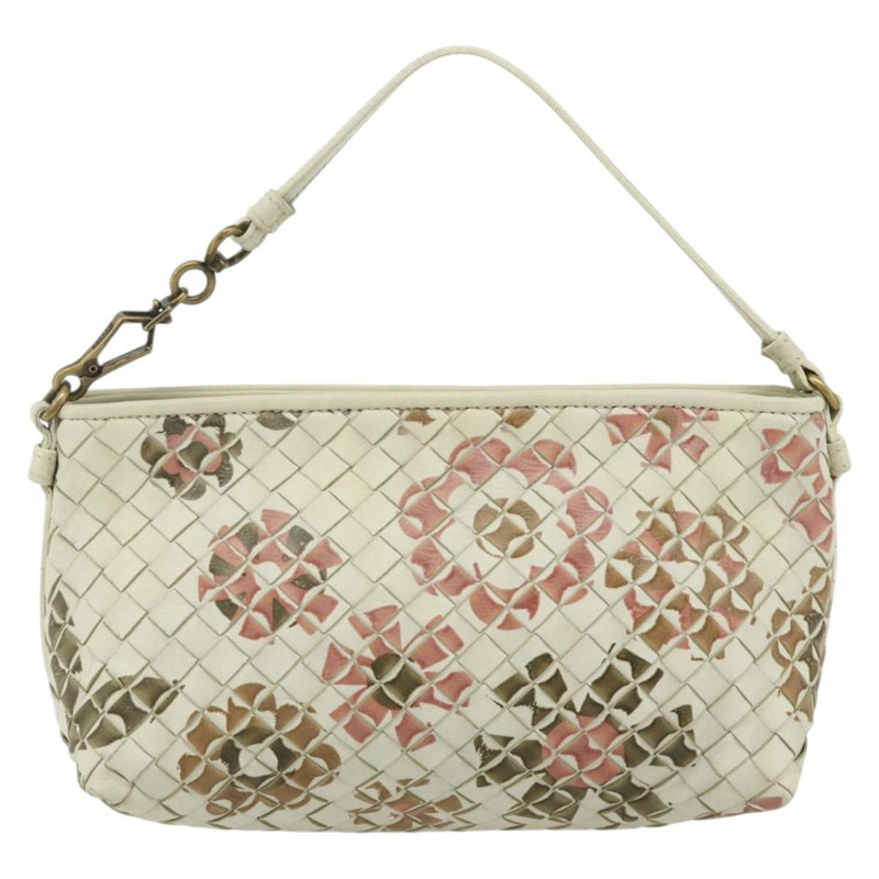 【日本直送】BOTTEGA VENETA INTRECCIATO 皮革配件包 象牙色 金色 正品 176059A-12