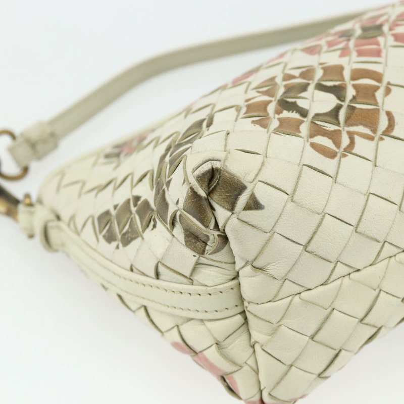 【日本直送】BOTTEGA VENETA INTRECCIATO 皮革配件包 象牙色 金色 正品 176059A-13