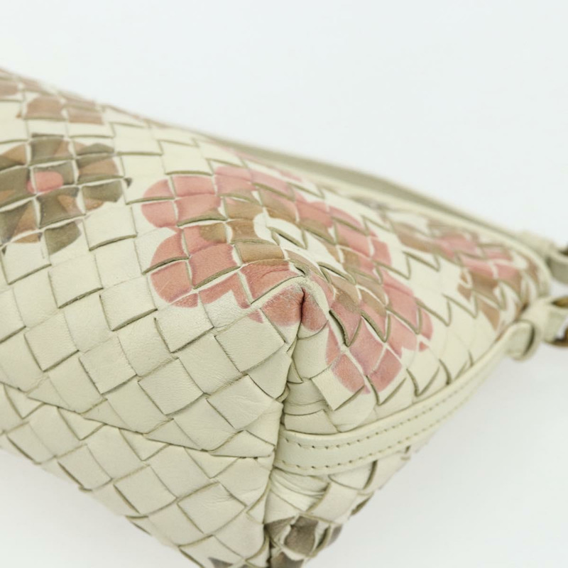 【日本直送】BOTTEGA VENETA INTRECCIATO 皮革配件包 象牙色 金色 正品 176059A-14