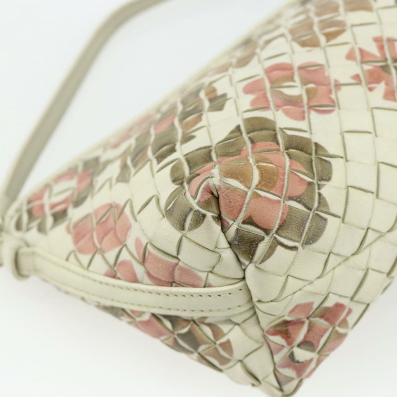 【日本直送】BOTTEGA VENETA INTRECCIATO 皮革配件包 象牙色 金色 正品 176059A-15