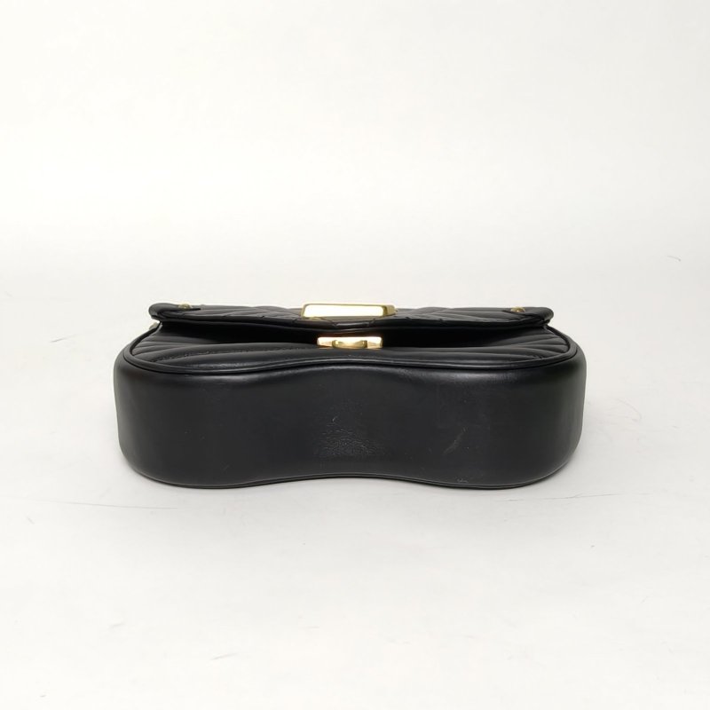 LOUIS VUITTON NewWave蜜臀包小號21黑色牛皮金扣2019肩背包-4