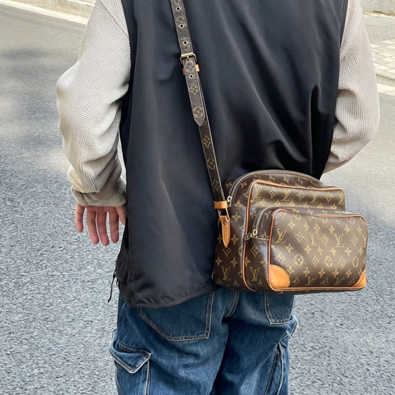 LouisVuitton路易威登經典老花橫版雙層相機包👨‍✈️-26