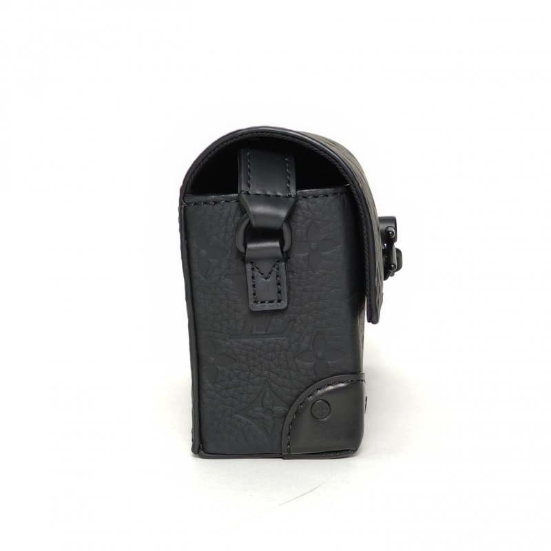 LOUIS VUITTON Steamer盒子包黑色牛皮晶片肩背包-1