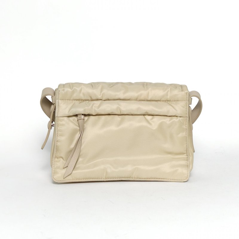 PRADA Re-NylonCINI郵差包小號奶茶色尼龍肩背包-2